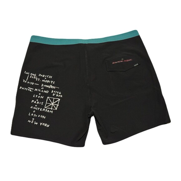 NEW Roark x Basquiat Mens Size 40 Chiller 17" Mixtape Basquiat Board Short Black - Picture 7 of 9